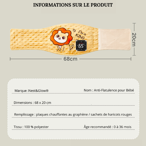 Nest&Glow® Anti-Flatulence pour Bébé